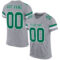 Gray0572 Custom Gray Kelly Green-White Mesh Authentic Football Jersey