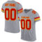 Gray0577 Custom Gray Red-Gold Mesh Authentic Football Jersey