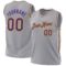 Custom Gray Purple-Gold Authentic Throwback Basketball Jersey