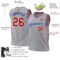 Custom Gray Red-Royal Authentic Throwback Basketball Jersey