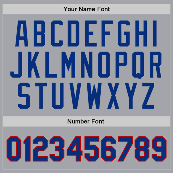 Custom Gray Royal-Red Authentic Throwback Basketball Jersey