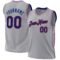 Custom Gray Royal-Red Authentic Throwback Basketball Jersey
