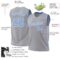 Custom Gray Light Blue-White Authentic Throwback Basketball Jersey