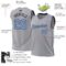 Custom Gray Light Blue-Black Authentic Throwback Basketball Jersey