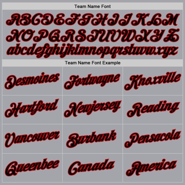 Custom Gray Black-Red Authentic Throwback Basketball Jersey