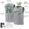 Custom Gray Green-White Authentic Throwback Basketball Jersey