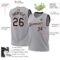 Custom Gray Brown-White Authentic Throwback Basketball Jersey