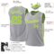 Custom Gray Neon Green-White Authentic Throwback Basketball Jersey