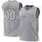 Custom Gray White-Black Authentic Throwback Basketball Jersey