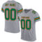 Gray1007 Custom Gray Kelly Green-Orange Mesh Authentic Football Jersey