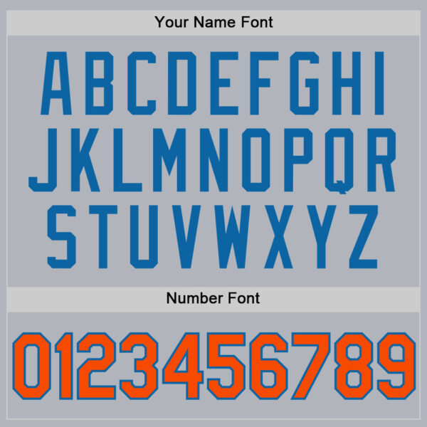 Custom Gray Orange-Light Blue Authentic Throwback Basketball Jersey