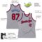 Custom Gray Red-Royal Authentic Throwback Basketball Jersey