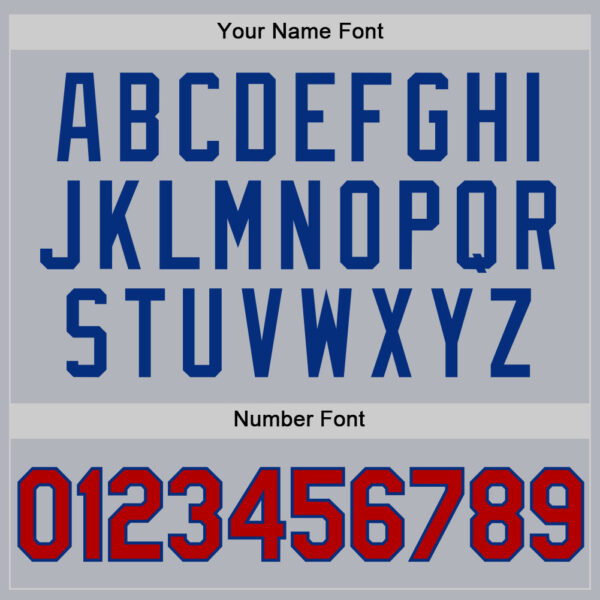 Custom Gray Red-Royal Authentic Throwback Basketball Jersey