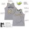 Custom Gray Cream-Black Authentic Throwback Basketball Jersey
