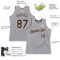 Custom Gray Brown-White Authentic Throwback Basketball Jersey