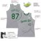 Custom Gray Green-White Authentic Throwback Basketball Jersey