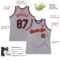 Custom Gray Navy Old Gold-Red Authentic Throwback Basketball Jersey