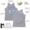 Custom Gray White-Royal Authentic Throwback Basketball Jersey