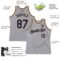 Custom Gray Navy-Old Gold Authentic Throwback Basketball Jersey