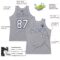 Custom Gray White-Navy Authentic Throwback Basketball Jersey