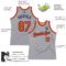 Custom Gray Orange-Navy Authentic Throwback Basketball Jersey