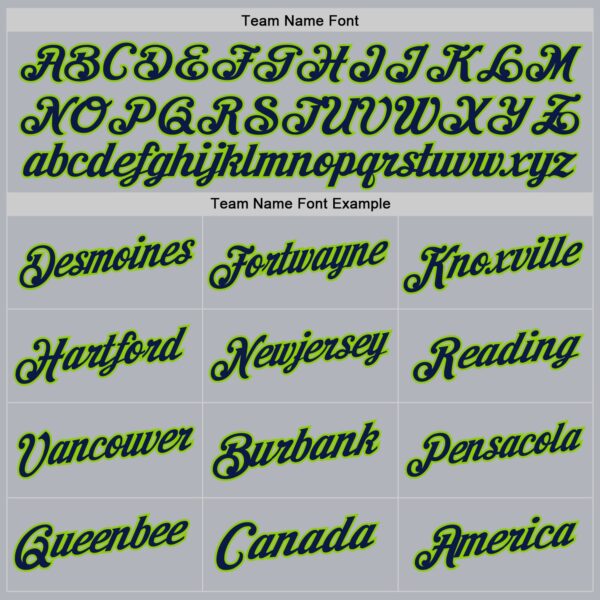 Custom Gray Navy-Neon Green Authentic Throwback Basketball Jersey