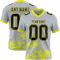 Gray1094_436e1a0f-8fe7-4143-8fa4-b0ea6fd6a872 Custom Gray Black-Neon Yellow 3D Pattern Splash Authentic Football Jersey