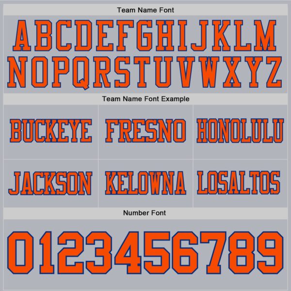 Custom Gray Orange-Royal Authentic Football Jersey