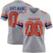 Gray1100 Custom Gray Orange-Royal Authentic Football Jersey