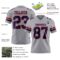 Gray1103-2 Custom Gray Navy-Red Authentic Football Jersey