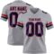 Gray1103 Custom Gray Navy-Red Authentic Football Jersey