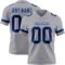 Gray1106 Custom Gray Navy-Light Blue Authentic Football Jersey