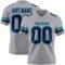 Gray1107 Custom Gray Navy-Teal Authentic Football Jersey