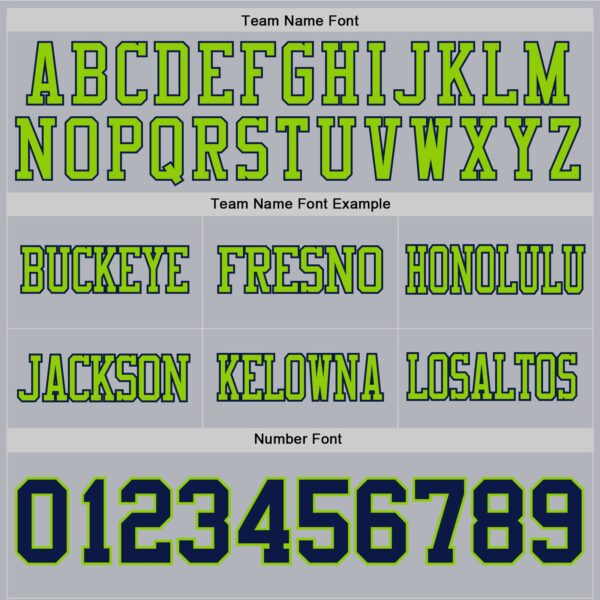 Custom Gray Navy-Neon Green Authentic Football Jersey