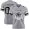 Gray1109-1 Custom Gray Black-White Authentic Football Jersey