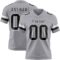 Gray1109 Custom Gray Black-White Authentic Football Jersey