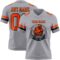 Custom Gray Orange-Black Authentic Football Jersey