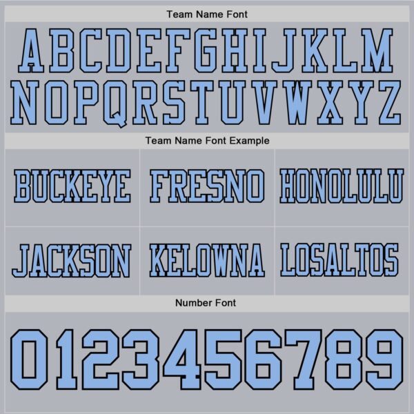 Custom Gray Light Blue-Black Authentic Football Jersey