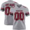 Custom Gray Cardinal-Black Authentic Football Jersey