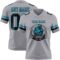 Custom Gray Black-Panther Blue Authentic Football Jersey