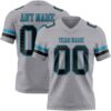 Custom Gray Black-Panther Blue Authentic Football Jersey