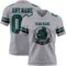 Gray1122-1 Custom Gray Midnight Green-Black Authentic Football Jersey