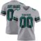 Gray1122 Custom Gray Midnight Green-Black Authentic Football Jersey