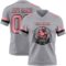 Gray1123-1 Custom Gray Medium Pink-Black Authentic Football Jersey