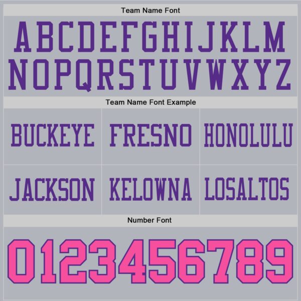 Custom Gray Pink-Purple Authentic Football Jersey