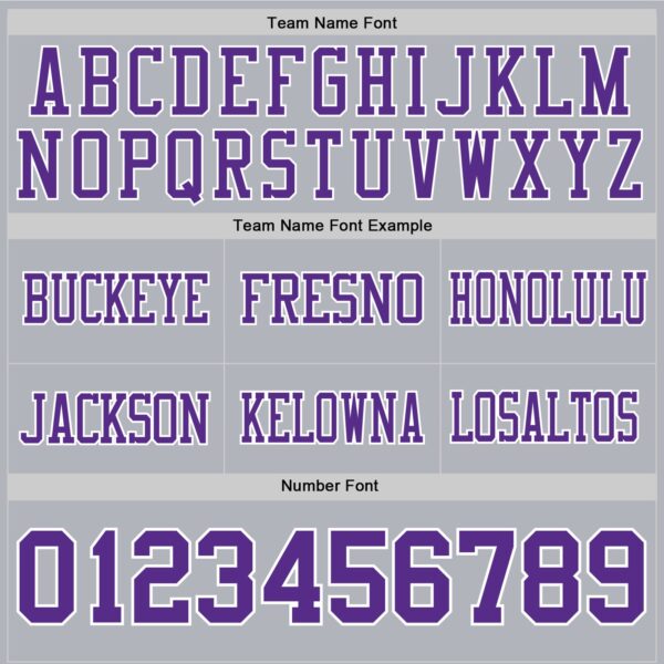 Custom Gray Purple-White Authentic Football Jersey