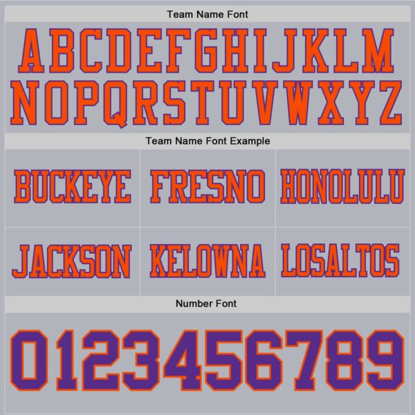 Custom Gray Purple-Orange Authentic Football Jersey