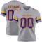 Gray1132 Custom Gray Purple-Gold Authentic Football Jersey