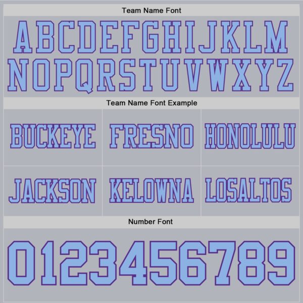 Custom Gray Light Blue-Purple Authentic Football Jersey