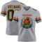 Gray1137-1 Custom Gray Green-Orange Authentic Football Jersey